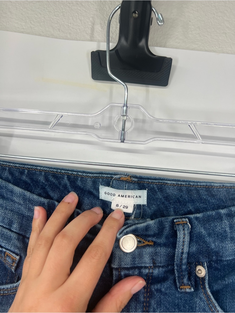 Good American High Rise Cropped Mini Bootcut Jeans - Picture 3 of 7